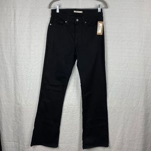 Levi’s Women's Size 29W 31L Black Curvy Straight Jeans #387